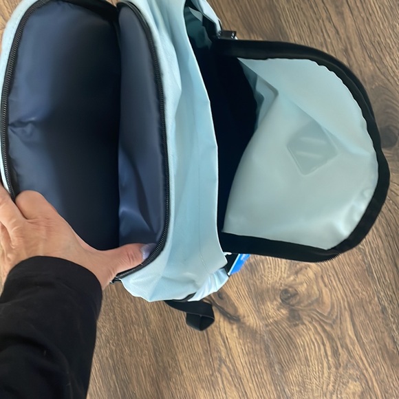 Adidas Originals Base Backpack in sky tint blue/black/white 1650cu TREFOIL - Picture 4 of 10